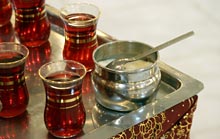 Teegenuss in einem Teegarten