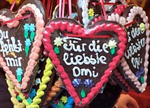 Lebkuchenherzen auf dem Oktoberfest