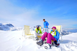 Sonnenanbeter im Schnee