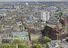 Klassiche Sicht &uuml;ber die D&auml;cher Londons