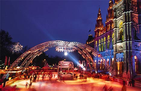 Die gro&szlig;e Eisfl&auml;che mitten in der Stadt