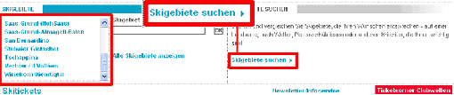 Skigebiet auswaehlen