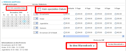 Zeitraum festlegen