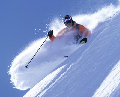 Chris Davenport skiing in Chamonix, France Chris Davenport skiing in Chamonix, France