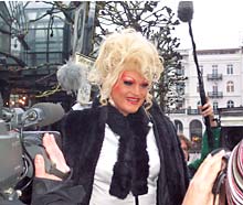 Olivia Jones im Wahlkampf