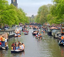 Koninginnedag in Amsterdam
