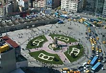 Taksim-Platz von oben