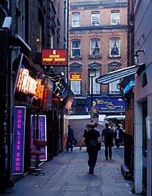 Rotlicht-Viertel in Soho