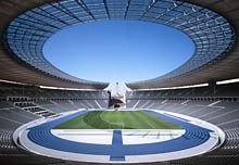 Im Inneren des Olympiastadions