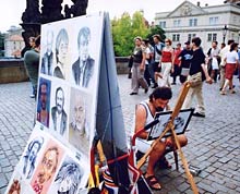 Portraitmaler auf der Karlsbr&uuml;cke