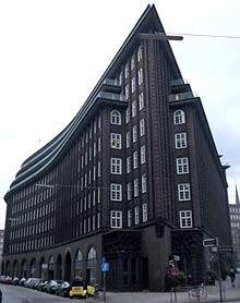 Das Chilehaus erinnert an eine Schiff