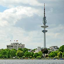 Au&szlig;enalster mit Fernsehturm
