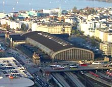 Der Hauptbahnhof von oben