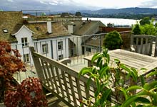 Blick von der Terrasse auf den Z&uuml;richer See