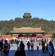 Der Jingshan Park beim Kaiserpalast