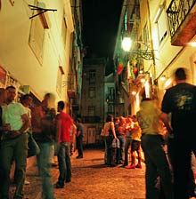 N&auml;chtliches Treiben im Bairro Alto