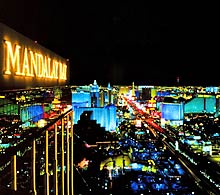 Aussicht vom House of Blues auf Vegas