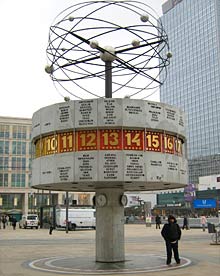 Weltzeituhr auf dem Alexanderplatz