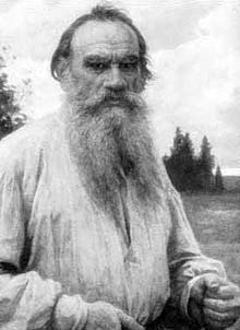 Portrait von Graf Lew Tolstoi