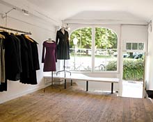 Das Interieur des Ladenateliers