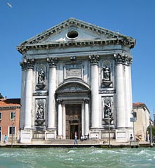 Blick vom Canal auf die Chiesa Gesuati