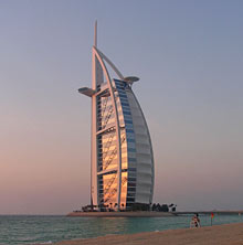 Burj al Arab im Sonnenuntergang Burj al Arab im Sonnenuntergang