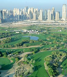 Eine Oase: der Emirates Golf Club