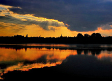 Sonnenuntergang am W&ouml;hrder See