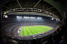 Innenraum des Stadion Camp Nou in Barcelona