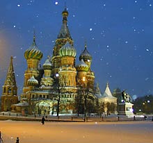 Basilius-Kathedrale im Winter