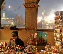 Blick aus der Basiliuskathedrale auf den Roten Platz