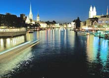 Z&uuml;rich bei Nacht