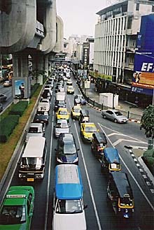 Stau in der Sukhumvit Road