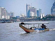 Boot auf dem Chao-Phraya