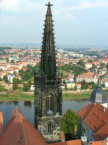 Ausblick von den Domspitzen auf Meissen