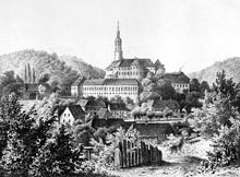 Schloss Weesenstein um 1860