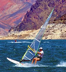 Surfer auf dem Lake Mead