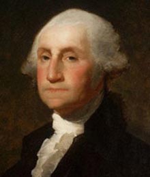 George Washington, portr&auml;tiert von Gilbert Stuart