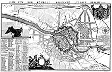 Plan der k&ouml;niglichen Residenzstadt 1737 von G. Dusableau