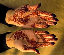Kunstvolle Henna-Bemalung