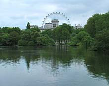 St. James Park, Blick auf London Eye