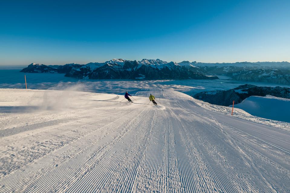 Skifahren am Pizol