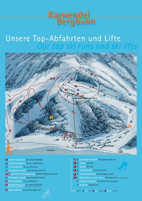 Ski map of Karwendel-Bergbahn am Zwölferkopf