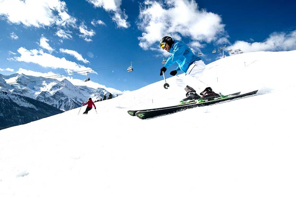 Skifahrer auf der Eggalm