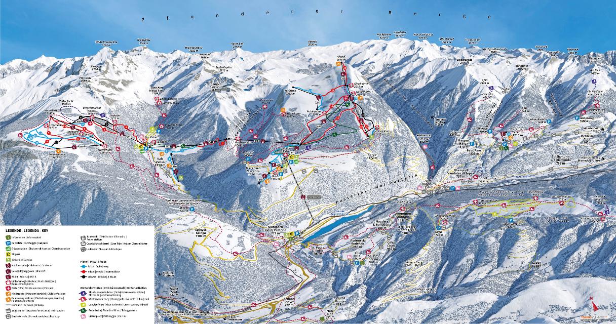 Ski map of Gitschberg Jochtal