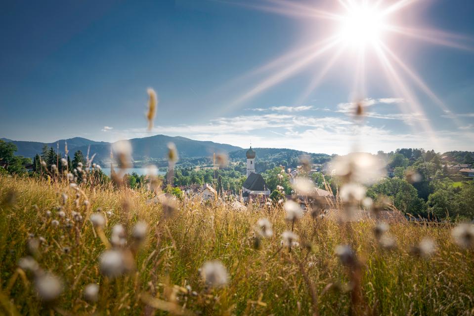 Aussicht vom Bergfriedhof Gmund