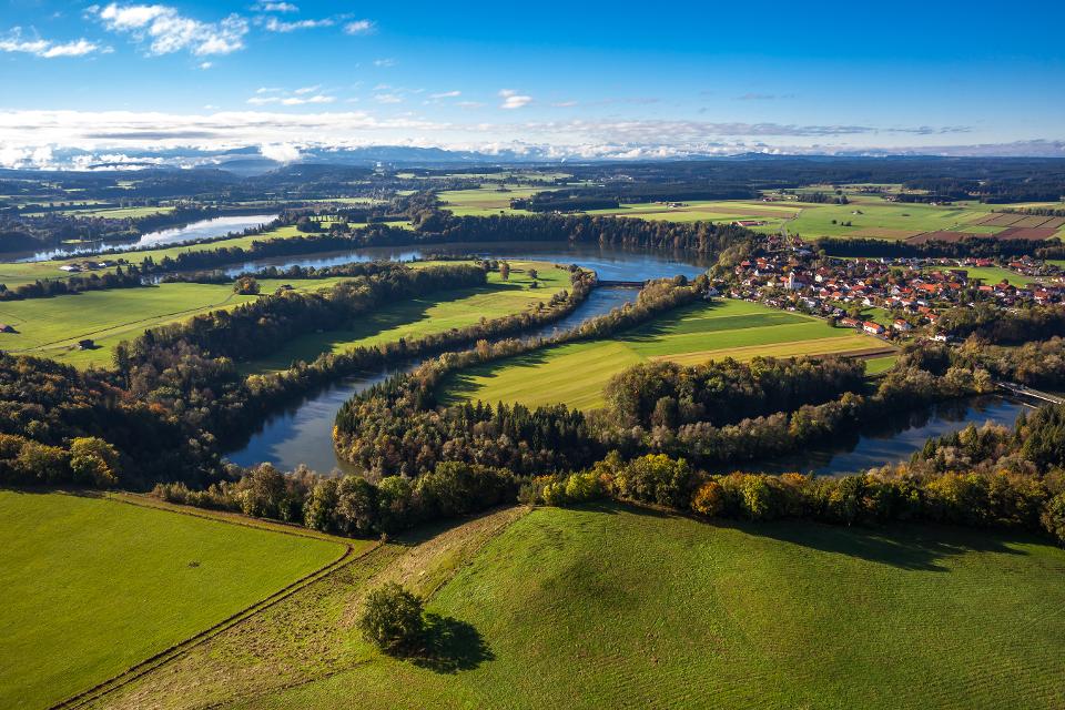Lechrain-Schleife in der Region Landsberg-Ammersee-Lech