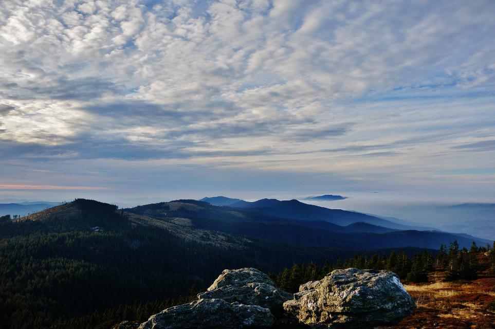 Sonnenuntergang am Großen Arber