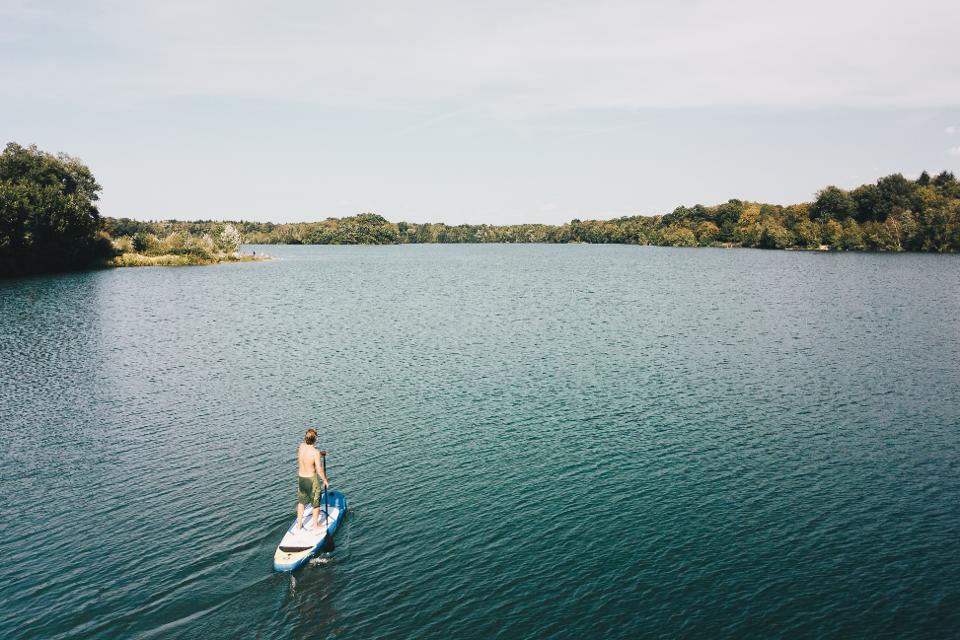 Stand-Up-Paddling am Opfinger See