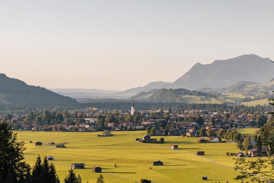 Blick ins Tal und Oberstdorf